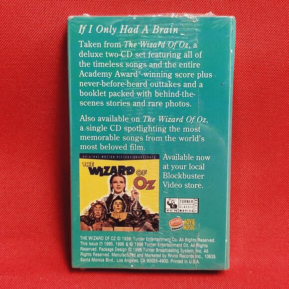 VTG The Wizard of Oz If I Only Had A Brain Audio Cassette New Sealed 1998 - Picture 2 of 7